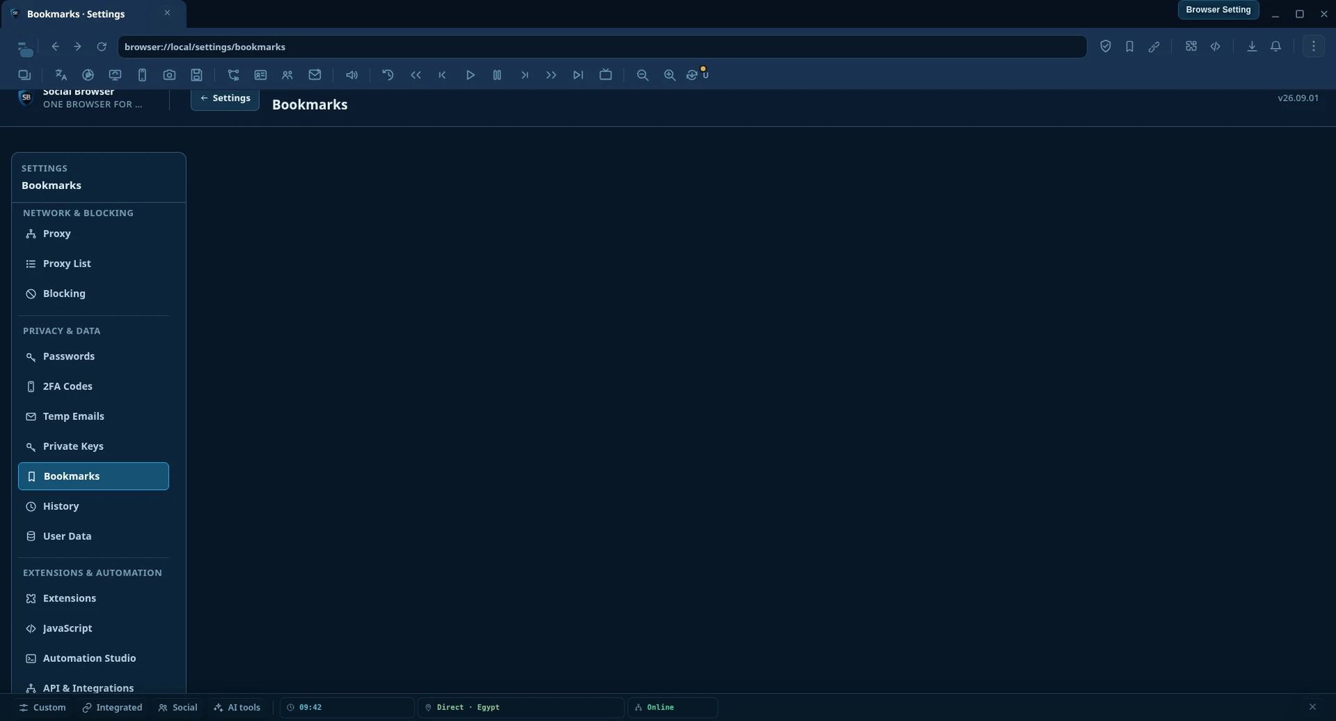 Bookmarks Manager