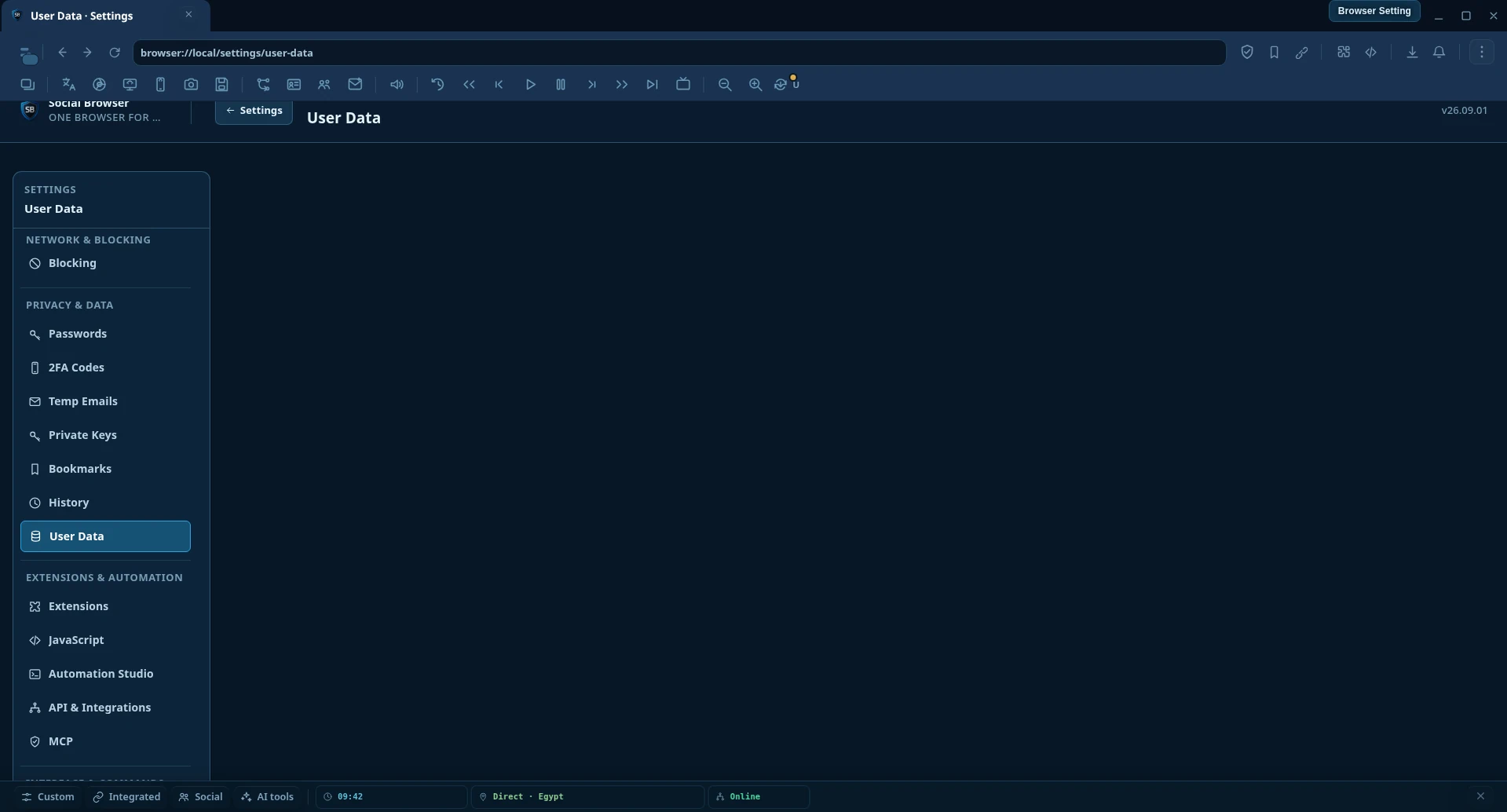 Profile User Data