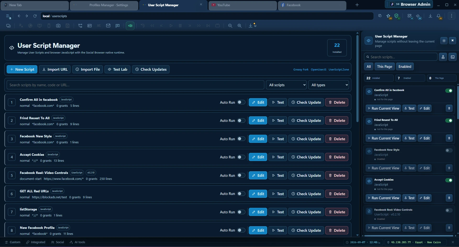 User Scripts