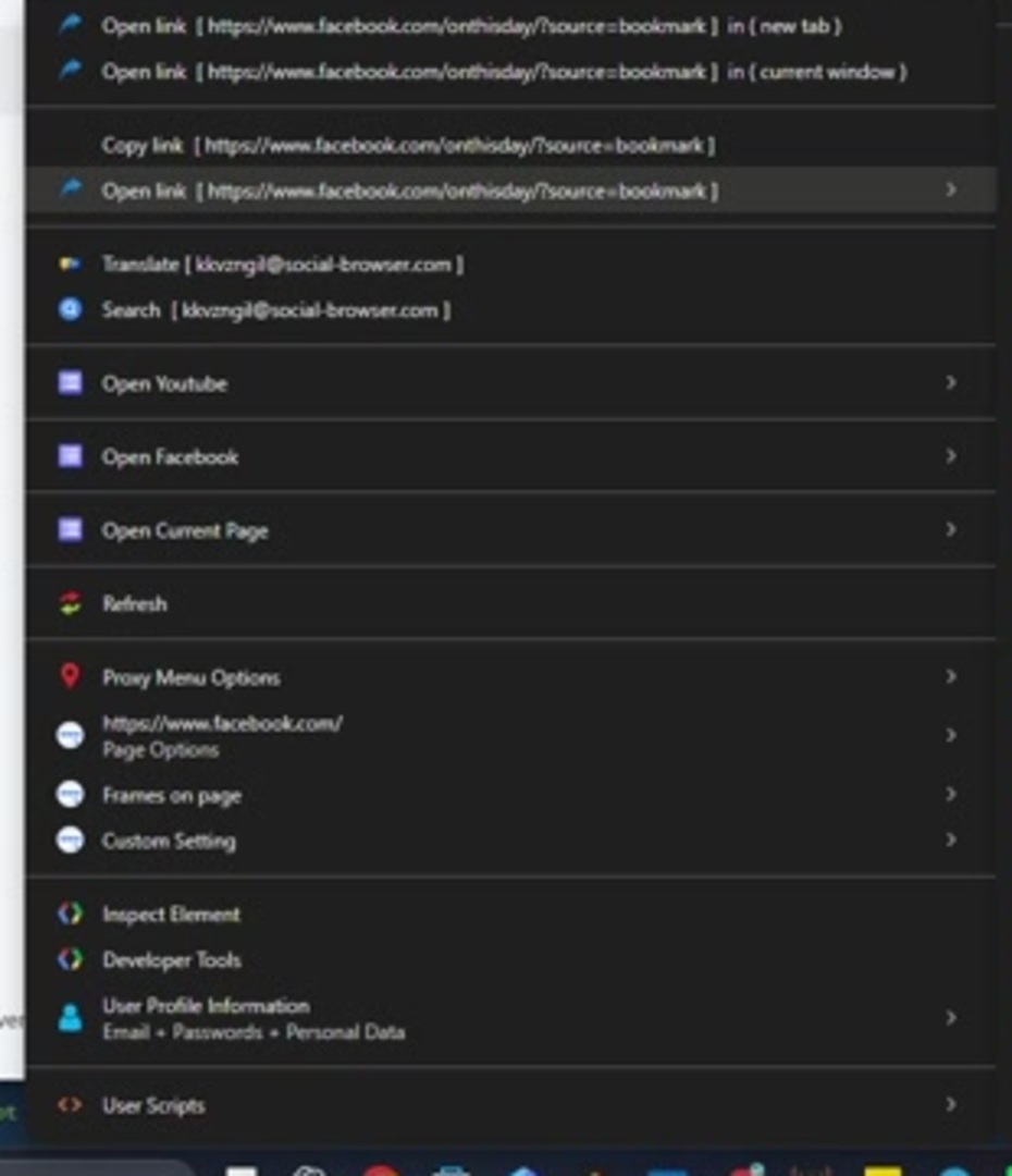 لقطة حقيقية من Social Browser مرتبطة بشرح شرح Free Social Tools وSite Traffic Manager