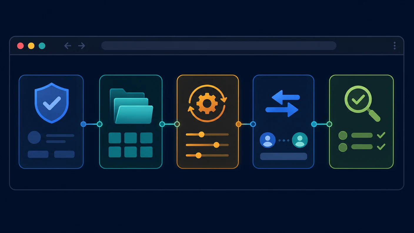 Online Workflow Control - middle workflow image